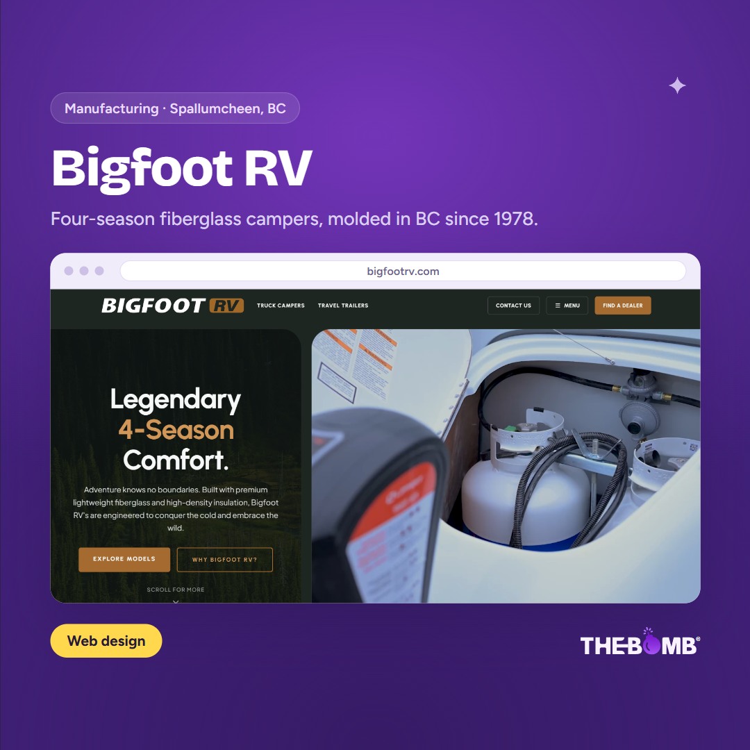 Client spotlight: Bigfoot RV, Spallumcheen BC. A two-piece molded fiberglass shell built f…